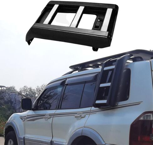 Side Roof Rack Access Ladder Liftable Fits for Mitsubishi Pajero 2008-2021 Black Deployable in Saudi Arabia