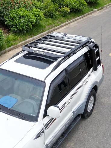 Side Roof Rack Access Ladder Liftable Fits for Mitsubishi Pajero 2008-2021 Black Deployable in Saudi Arabia