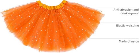 Century Star Sparkle Tutu for Toddler Girls Tulle Ballet Dance Skirt Princess Baby Kids Dress up Birthday Party 3 Layers 2-8T in Saudi Arabia