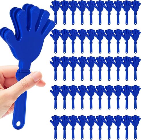 10 Pcs Hand Clappers Noisemakers 7.5 Inch Clappers Noisemakers Plastic Hand Clappers for Birthdays Game Football Sporting Events Cheers Supplies Dance Basketball Football Noisemakers(Blue) in Saudi Arabia