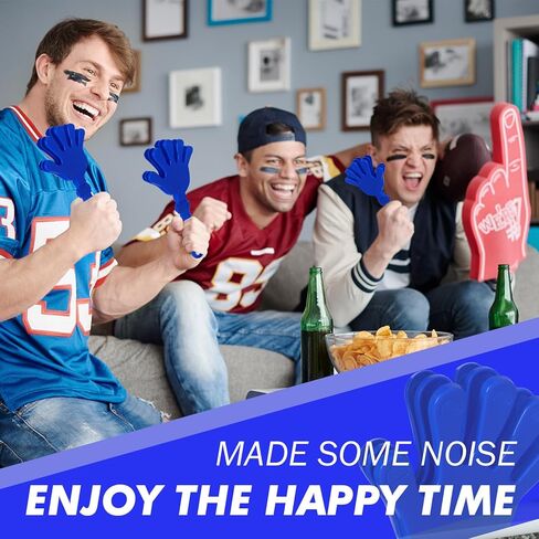 10 Pcs Hand Clappers Noisemakers 7.5 Inch Clappers Noisemakers Plastic Hand Clappers for Birthdays Game Football Sporting Events Cheers Supplies Dance Basketball Football Noisemakers(Blue) in Saudi Arabia