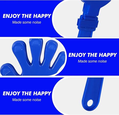 10 Pcs Hand Clappers Noisemakers 7.5 Inch Clappers Noisemakers Plastic Hand Clappers for Birthdays Game Football Sporting Events Cheers Supplies Dance Basketball Football Noisemakers(Blue) in Saudi Arabia