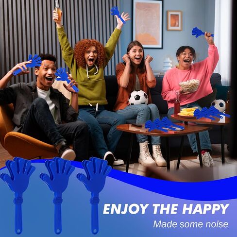 10 Pcs Hand Clappers Noisemakers 7.5 Inch Clappers Noisemakers Plastic Hand Clappers for Birthdays Game Football Sporting Events Cheers Supplies Dance Basketball Football Noisemakers(Blue) in Saudi Arabia
