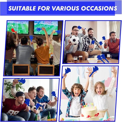 10 Pcs Hand Clappers Noisemakers 7.5 Inch Clappers Noisemakers Plastic Hand Clappers for Birthdays Game Football Sporting Events Cheers Supplies Dance Basketball Football Noisemakers(Blue) in Saudi Arabia