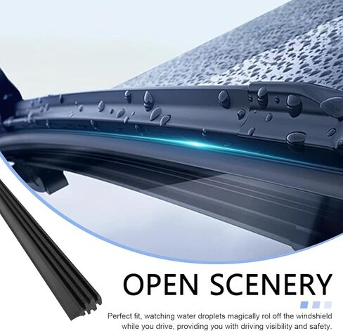 قطعتان من شفرات الممسحة القابلة لإعادة التعبئة، استبدال مطاط ممسحة الزجاج الأمامي للسيارة مقاس 28 بوصة، إدراج شفرة ممسحة بدون إطار متعددة الوظائف، مساحات زجاج أمامي أوتوماتيكية قابلة للتعديل، عالمية للسيارة والشاحنات وسيارات الدفع الرباعي in Kuwait