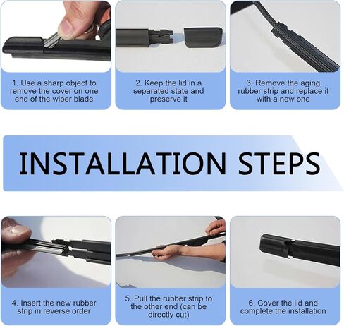 قطعتان من شفرات الممسحة القابلة لإعادة التعبئة، استبدال مطاط ممسحة الزجاج الأمامي للسيارة مقاس 28 بوصة، إدراج شفرة ممسحة بدون إطار متعددة الوظائف، مساحات زجاج أمامي أوتوماتيكية قابلة للتعديل، عالمية للسيارة والشاحنات وسيارات الدفع الرباعي in Kuwait