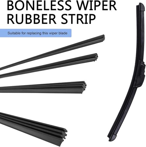 قطعتان من شفرات الممسحة القابلة لإعادة التعبئة، استبدال مطاط ممسحة الزجاج الأمامي للسيارة مقاس 28 بوصة، إدراج شفرة ممسحة بدون إطار متعددة الوظائف، مساحات زجاج أمامي أوتوماتيكية قابلة للتعديل، عالمية للسيارة والشاحنات وسيارات الدفع الرباعي in Kuwait