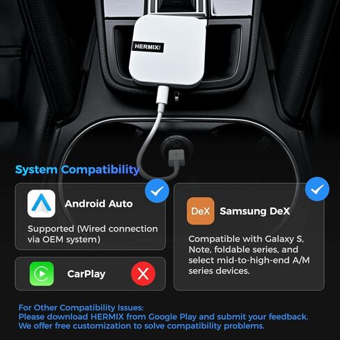 محول Android Auto اللاسلكي متوافق مع Samsung DeX، محول Android Auto اللاسلكي يدعم YouTube وNetflix وجهاز بث السيارة ومحطة DeX وتجربة سطح المكتب للسيارة in Saudi Arabia