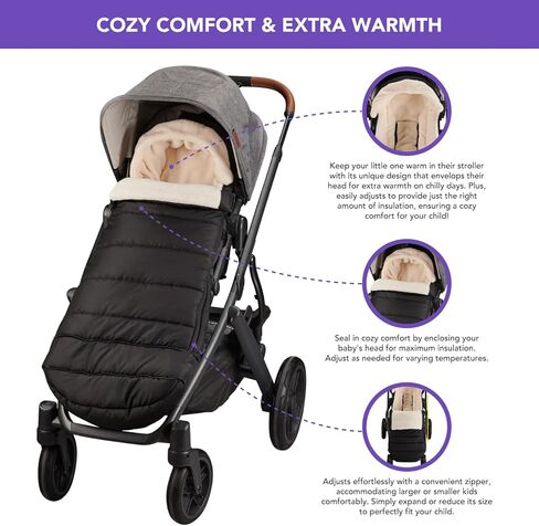 TRENDHUB Cozyganoosh Bunting bag Compatible with uppababy VISTA, VISTA V2, CRUZ, CRUZ V2, RumbleSeat, and RumbleSeat V2 strollers, Universal Bunting bag in Kuwait