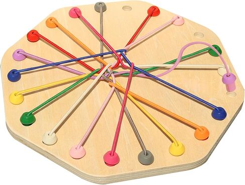 10-Piece Wooden Rope Untangling Puzzle Game–Knot Logic Board Toy for Kids & Family, Multi-Level Brain Teaser to Develop Fine Motor Skills in Saudi Arabia