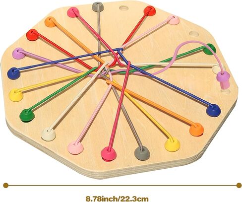10-Piece Wooden Rope Untangling Puzzle Game–Knot Logic Board Toy for Kids & Family, Multi-Level Brain Teaser to Develop Fine Motor Skills in Saudi Arabia