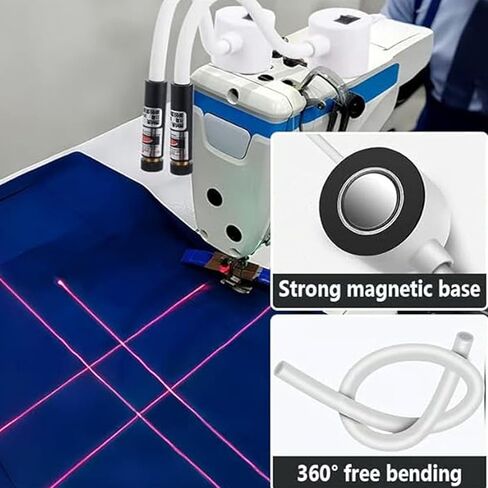 Magnetic Positioning Quilting Light for Sewing Machine, Straight Stitch Seam Guide, Adjustable Dot/Straight Line/Crosshair Projection (1 pcs) in Kuwait