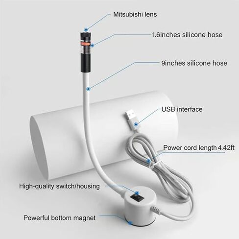 Magnetic Positioning Quilting Light for Sewing Machine, Straight Stitch Seam Guide, Adjustable Dot/Straight Line/Crosshair Projection (1 pcs) in Kuwait