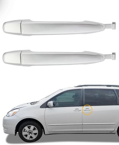 Sliding Door Handles Exterior, Compatible with 2004 2005 2006 2007 2008 2009 2010 Toyota Sienna, Rear Outside Left Driver & Right Passenger Side | Replace# 6921308020, 6922708040, 82496 Outer Handle in Kuwait