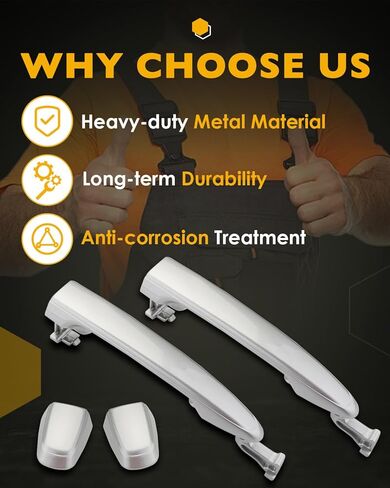 Sliding Door Handles Exterior, Compatible with 2004 2005 2006 2007 2008 2009 2010 Toyota Sienna, Rear Outside Left Driver & Right Passenger Side | Replace# 6921308020, 6922708040, 82496 Outer Handle in Kuwait