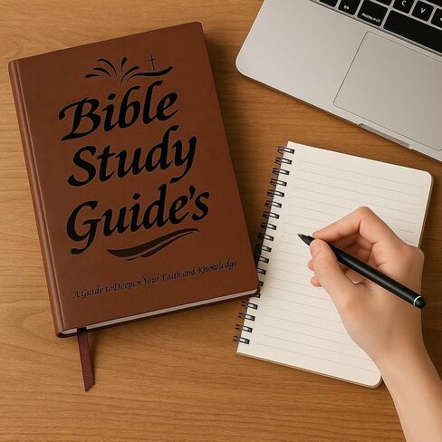 دليل دراسة الكتاب المقدس مكون من 66 صفحة ومجلة تعبدية - غلاف جلد PU، ملخصات الكتاب المقدس، تأملات يومية | دفتر النمو الروحي المناسب للمبتدئين | فكرة هدية مسيحية (بني) in Kuwait