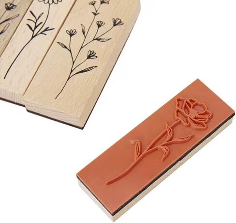 6pcs Beige Flower Stamp Set | Effortlessly Craft Delicate Floral Designs in Saudi Arabia