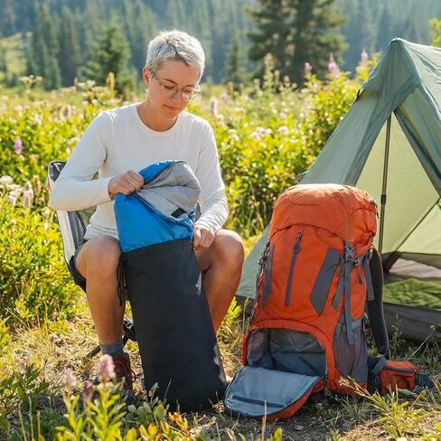 REDCAMP Stuff Sack Set of 5, Lightweight Mesh Nylon Drawstring Storage Bag Pouch for Travelling Hiking Red/Black in Kuwait