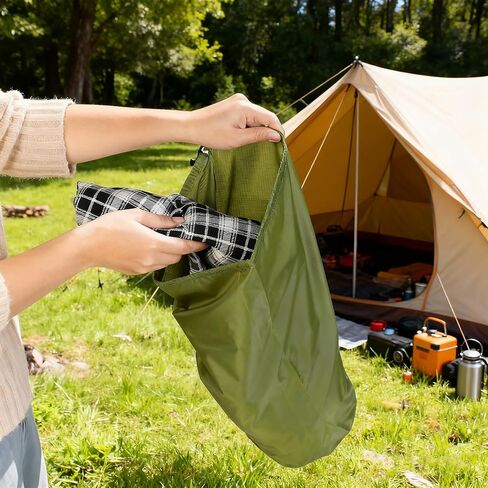 REDCAMP Stuff Sack Set of 5, Lightweight Mesh Nylon Drawstring Storage Bag Pouch for Travelling Hiking Red/Black in Kuwait