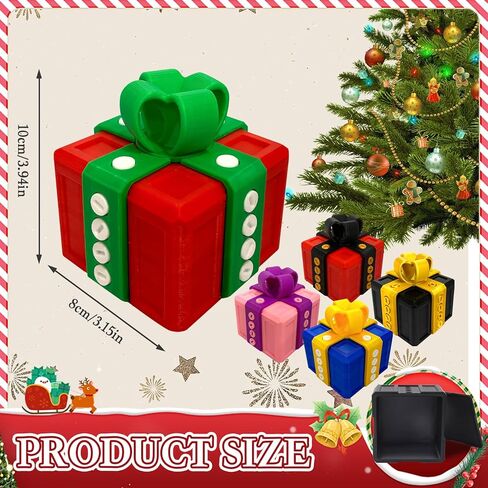 PUEEZOC Annoying Gift Box with Screws Hard to Open Gift Box Prank Gifts Funny Annoying Present Box Novelty 3D Printed Gag Gift for Christmas(Black Gold) in Saudi Arabia