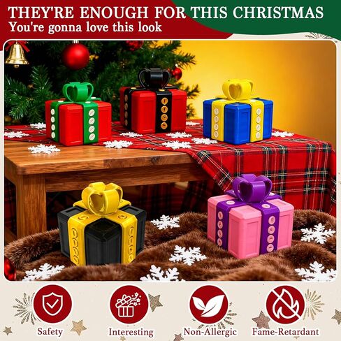 PUEEZOC Annoying Gift Box with Screws Hard to Open Gift Box Prank Gifts Funny Annoying Present Box Novelty 3D Printed Gag Gift for Christmas(Black Gold) in Saudi Arabia