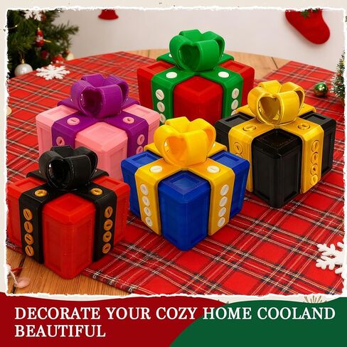 PUEEZOC Annoying Gift Box with Screws Hard to Open Gift Box Prank Gifts Funny Annoying Present Box Novelty 3D Printed Gag Gift for Christmas(Black Gold) in Saudi Arabia