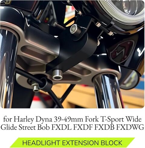 كتلة تمديد المصباح الأمامي للدراجة النارية مقاس 39-49 مم للواجهة الأمامية لدراجة Harley Dyna T-Sport Wide Glide Street Bob Fat Bob Low Rider FXDL FXDF FXDB FXDWG in Saudi Arabia