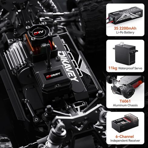 شاحنة 1/16 50 ميلا في الساعة بدون فرشاة 4WD RC، سيارات تحكم عن بعد لجميع التضاريس قابلة للترقية مع بطارية 3S، مقاومة للماء سريعة على الطرق الوعرة RC للبالغين، مناسبة كهدية لمغامرات الثلج/الرمال-أحمر متدرج in Kuwait
