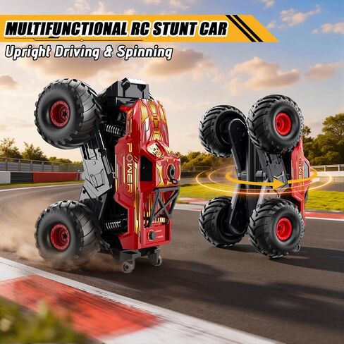 سيارة برمائية تعمل بالتحكم عن بعد 1:16 ألعاب شاحنة الوحش RC سيارات، 4WD جميع التضاريس بيك اب على الطرق الوعرة، ألعاب شاحنة RC مقاومة للماء لـ 8 9 10 11 12 عامًا للأولاد والبنات هدايا للأطفال - أحمر in Kuwait