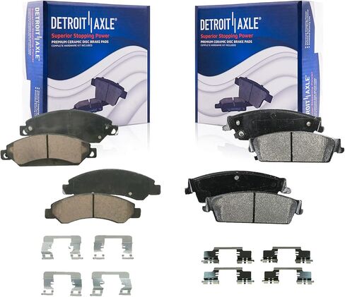 Detroit Axle - Brake Pads for Chevy GMC Yukon XL Suburban 1500 Tahoe Avalanche Cadillac Escalade ESV EXT, 4 Front & Rear Ceramic Brake Pads 2007 2008 Replacement in Saudi Arabia