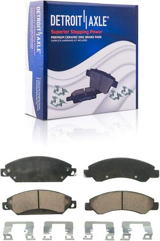Detroit Axle - Brake Pads for Chevy GMC Yukon XL Suburban 1500 Tahoe Avalanche Cadillac Escalade ESV EXT, 4 Front & Rear Ceramic Brake Pads 2007 2008 Replacement in Saudi Arabia