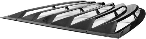 IKON MOTORSPORTS Compatible with 2010-2015 Chevy Camaro(Exclude Convertible) Window Louver, ABS Plastic Gloss Black Rear Window Scoop Sun Shade Cover in Saudi Arabia