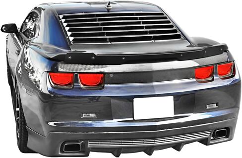 IKON MOTORSPORTS متوافق مع 2010-2015 Chevy Camaro (باستثناء المكشوفة) نافذة كوة، ABS البلاستيك الأسود اللامع للنافذة الخلفية مغرفة غطاء الشمس in Saudi Arabia