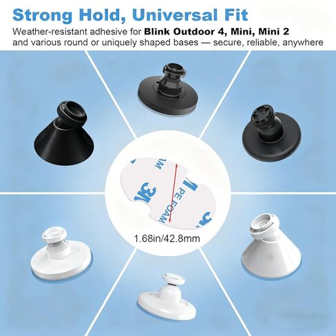 12-Pack Double-Sided Adhesive Strips for Blink Outdoor 4, Blink Mini & Mini 2，Drill-Free Installation, Tape Only in Kuwait