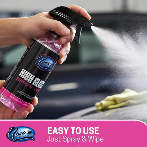 NICK'S PROFESSIONAL SUPPLIES High Gloss Spray Wax, 16 Fl Oz, Automotive Paint Protection, Easy Spray and Wipe Application in Saudi Arabia