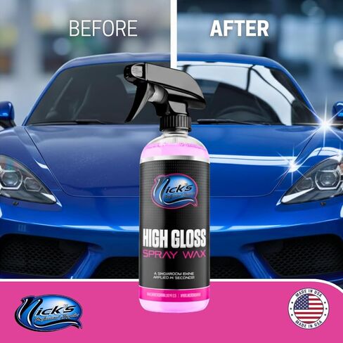 NICK'S PROFESSIONAL SUPPLIES High Gloss Spray Wax, 16 Fl Oz, Automotive Paint Protection, Easy Spray and Wipe Application in Saudi Arabia
