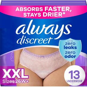 Always Discreet Adult Incontinence Underwear, Maximum Absorbency, Large, 28 Count (Packaging May Vary) in Kuwait