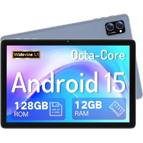تابلت، أندرويد 15 تابلت 10.1 بوصة مع Gemini AI - ثماني النواة، ذاكرة وصول عشوائي 12 جيجا بايت، تخزين 128 جيجا بايت (2 تيرابايت قابلة للتوسيع)، كمبيوتر لوحي بشاشة لمس عالية الدقة مع كاميرا مزدوجة، عمر بطارية طويل، تابلت واي فاي in Kuwait