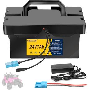 24V Lithium Battery for Kids Ride-On Cars & Toys,24v Battery for Ride on Toys with 2A Fast Charger,Compatible with Dynacraft Realtree 24 UTVs (24V7AH) in Saudi Arabia