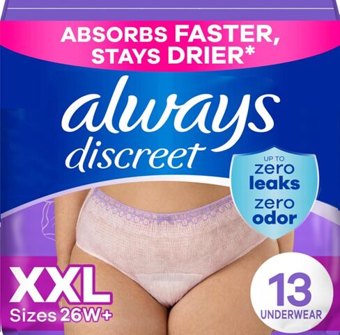 Always Discreet Adult Incontinence Underwear, Maximum Absorbency, Large, 28 Count (Packaging May Vary) in Kuwait