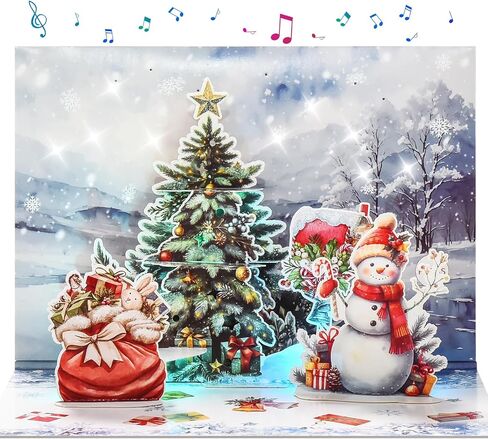بطاقات عيد الميلاد مع الأضواء والموسيقى، تصميم شجرة عيد الميلاد والمدفأة السحرية المضيئة، بطاقة تهنئة موسيقية يدوية الصنع لعيد الميلاد في عطلة الشتاء لأصدقاء العائلة تتضمن مظروفًا in Saudi Arabia