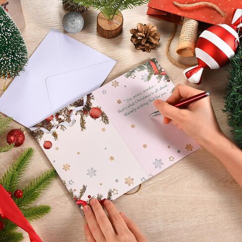 بطاقات عيد الميلاد مع الأضواء والموسيقى، تصميم شجرة عيد الميلاد والمدفأة السحرية المضيئة، بطاقة تهنئة موسيقية يدوية الصنع لعيد الميلاد في عطلة الشتاء لأصدقاء العائلة تتضمن مظروفًا in Saudi Arabia