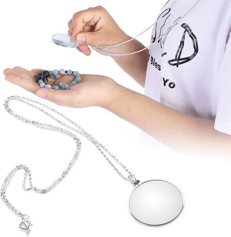 Loupe, Hanging Magnifier, Portable 5X Magnifier Monocle Lens with Hanging Necklace for Reading Crafts Needlework Jewelry Hobbies, monical in Saudi Arabia