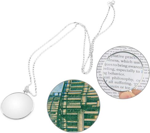 Loupe, Hanging Magnifier, Portable 5X Magnifier Monocle Lens with Hanging Necklace for Reading Crafts Needlework Jewelry Hobbies, monical in Saudi Arabia