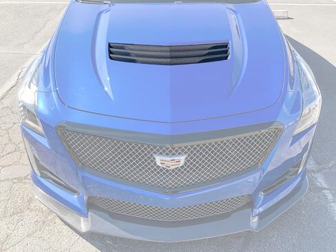 Replacement For 2016-2019 Cadillac CTS-V GM Factory Style CARBON FIBER Front Hood Vent Louver Cover VENT-250-BKCF in Saudi Arabia