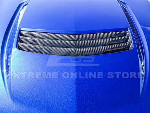 Replacement For 2016-2019 Cadillac CTS-V GM Factory Style CARBON FIBER Front Hood Vent Louver Cover VENT-250-BKCF in Saudi Arabia