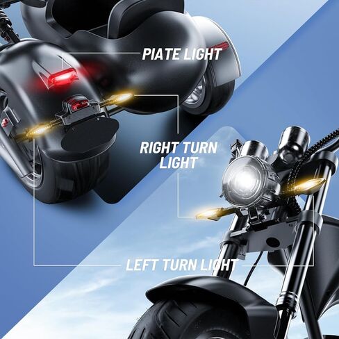 eAhora 2000W/4000W M1P Pro Electric Motorcycle with Sidecar for Adults 50MPH 60V 30/42Ah Battery 40/50Miles Long Range Electric Sidecar for 2 Persons Street Legal Ebike in Saudi Arabia
