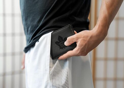 Rico Industries NHL Laser Engraved Billfold Wallet Laser Engraved Bill-fold Wallet - Slim Design - Great Gift in Kuwait