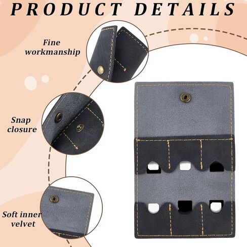 2PCS PU Leather Memory Card Holder with Metal Snap Button Micro SD Carry Cover Foldable Gaming Card Organizer Portable Retro Leather Guitar Pick Case for Travel Daily Storage CFexpress SIM in Saudi Arabia