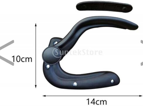 Ergonomic Office Chair Armrests with Adjustable Height and Arm Pads, Black in Kuwait